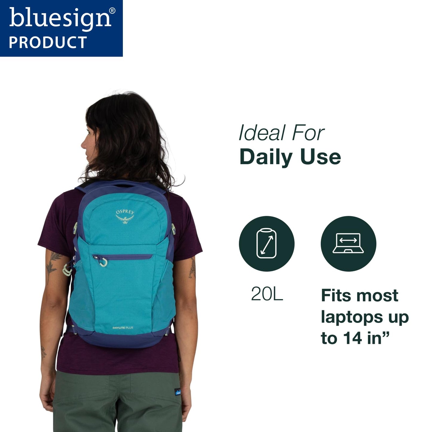 Osprey Daylite Unisex Backpack, 20L, Soundwave Grey/Latte Brown, O/S