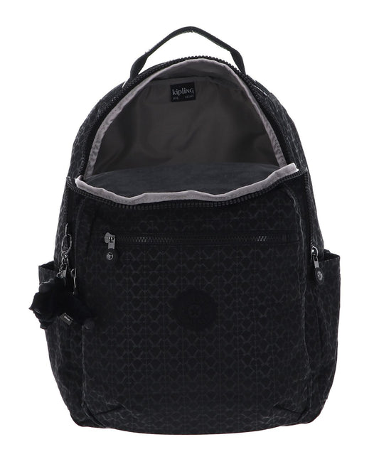 Kipling SEOUL Large Backpack, Signature Emb (Black)