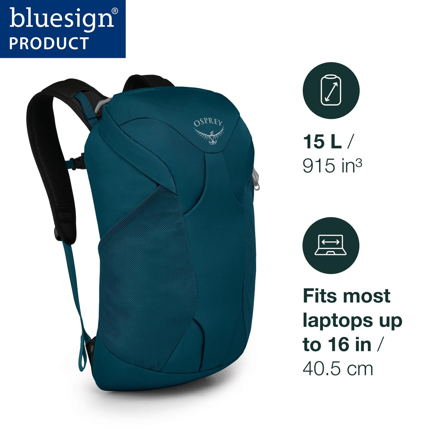 Osprey Farpoint/Fairview Unisex Travel Daypacks - Breathable backpanel - Mesh Pockets - Laptop or Hydration Sleeve - Detachable with series packs - Bluesign approved materials
