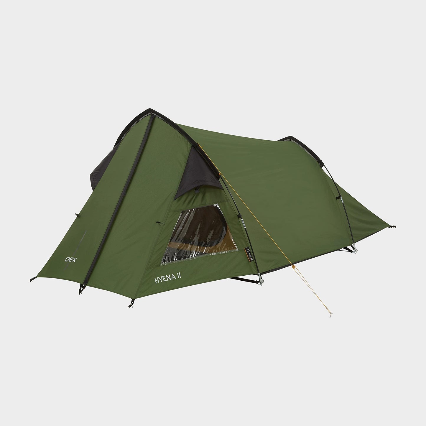 OEX Hyena II Tent for 2 People for Harsh Weather Conditions, 2 Man, Compact, Lightweight & Easy to Pitch, Ideal for Backpacking, Wild Camping, Hiking, Festivals & Weekend Trips, 5000mm HH, Green