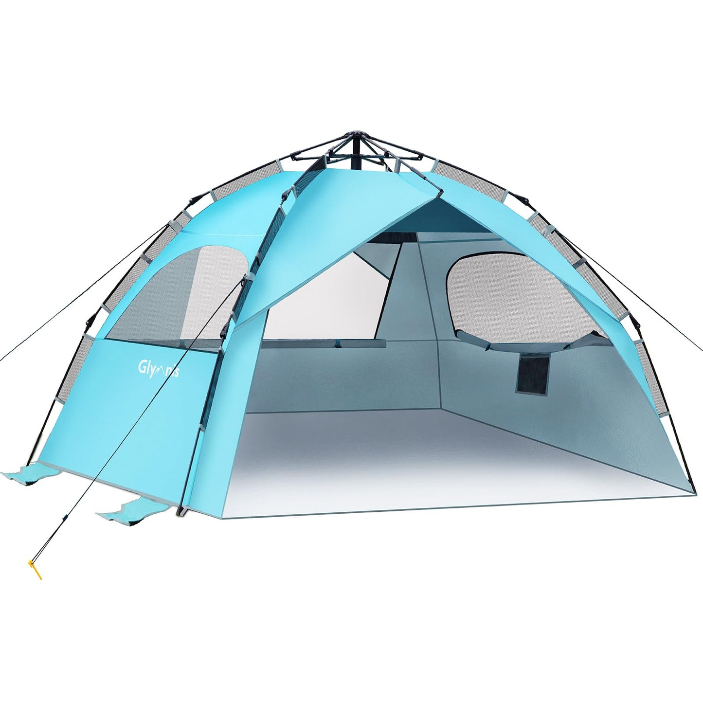 Glymnis Pop Up Beach Tent Large for 4-6 Person, Instant Pop Up Automatic Beach Tent UV Protection Sun Shelter Easy Setup for Family Picnic