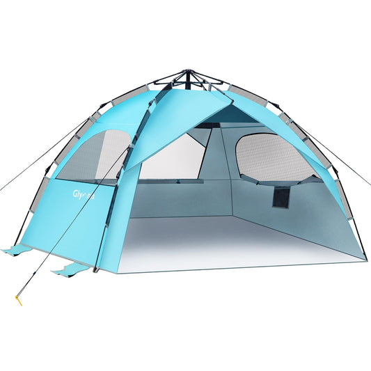 Glymnis Pop Up Beach Tent Large for 4-6 Person, Instant Pop Up Automatic Beach Tent UV Protection Sun Shelter Easy Setup for Family Picnic