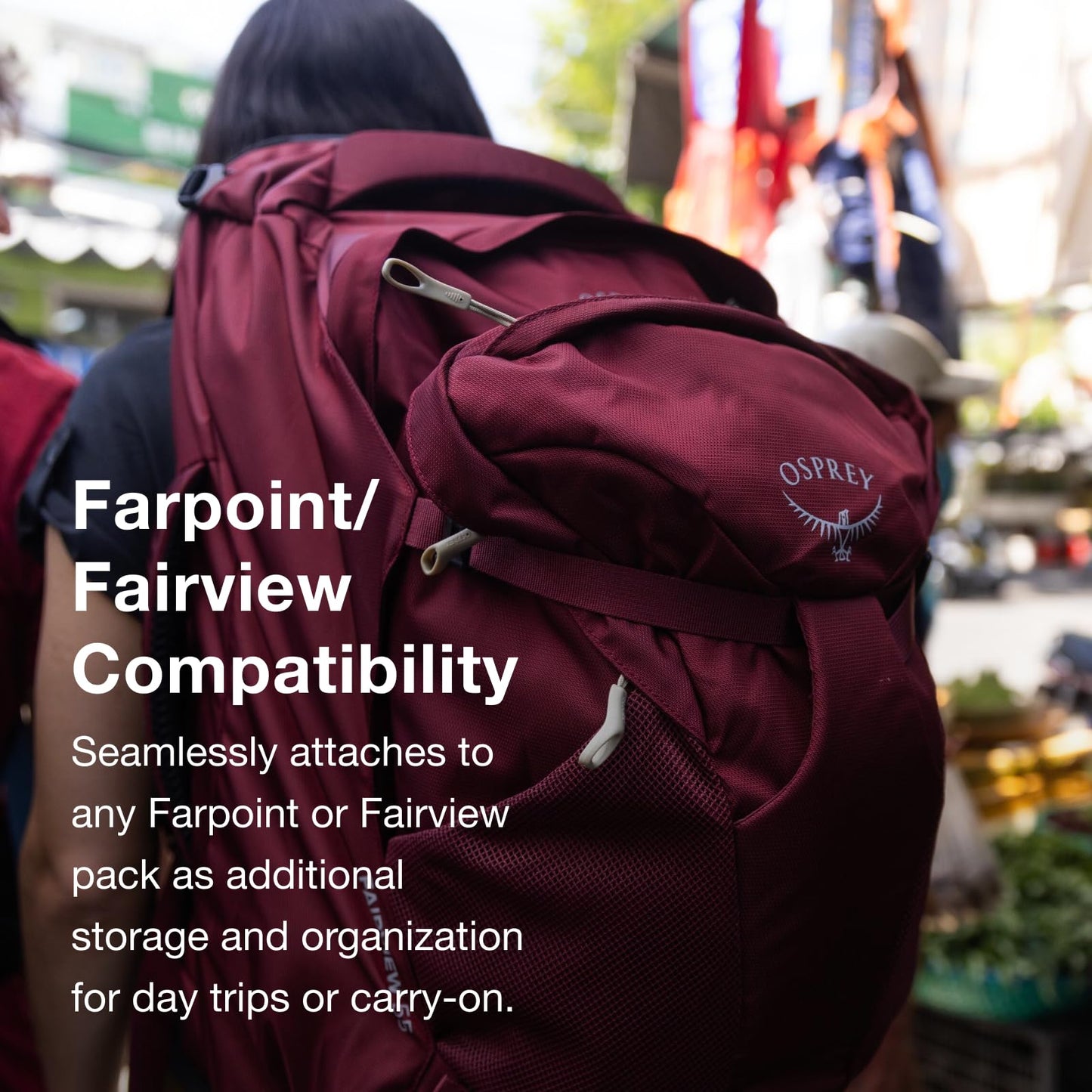 Osprey Farpoint/Fairview Unisex Travel Daypacks - Breathable backpanel - Mesh Pockets - Laptop or Hydration Sleeve - Detachable with series packs - Bluesign approved materials